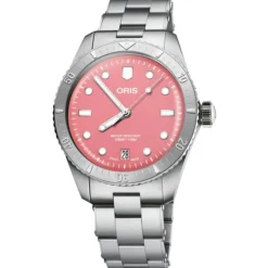 Oris Divers Sixty-Five &lsquo;Cotton Candy&rsquo; 38mm Pink Dial Steel Bracelet Watch