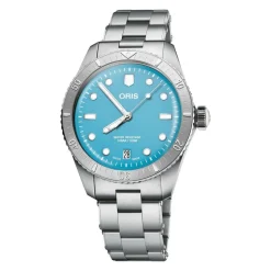Oris Divers Sixty-Five &lsquo;Cotton Candy&rsquo; 38mm Blue Dial Steel Bracelet Watch