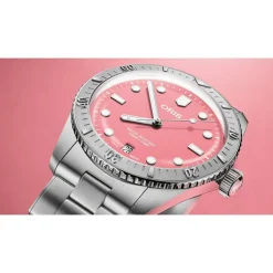 Oris Divers Sixty-Five &lsquo;Cotton Candy&rsquo; 38mm Pink Dial Steel Bracelet Watch