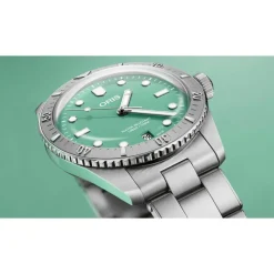 Oris Divers Sixty-Five &lsquo;Cotton Candy&rsquo; 38mm Green Dial Steel Bracelet Watch