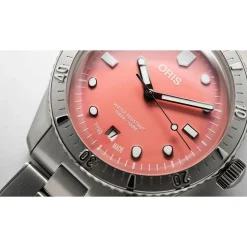 Oris Divers Sixty-Five &lsquo;Cotton Candy&rsquo; 38mm Pink Dial Steel Bracelet Watch