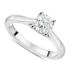 Platinum 1.00ct Round Diamond Orchid Setting Ring