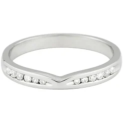 Platinum Gold Shaped Diamond 2.5mm Wedding Ring