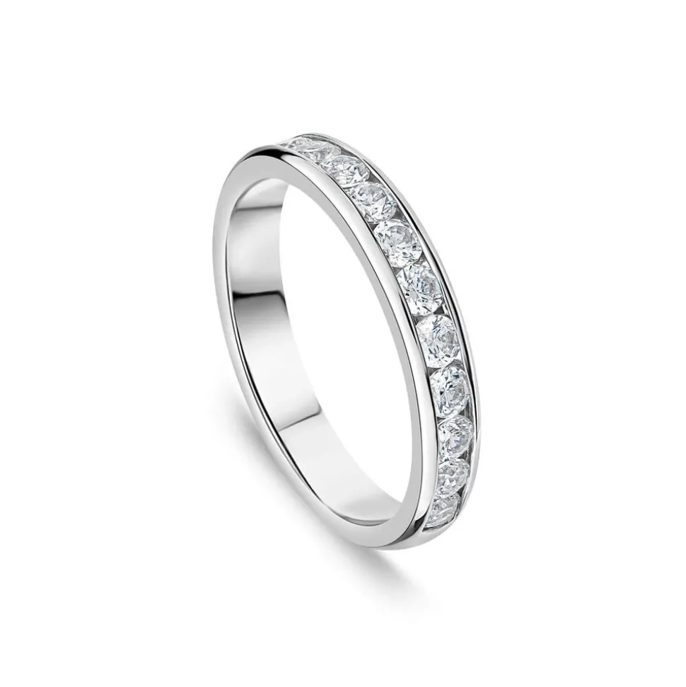 Platinum 3.5mm 0.60ct Diamond Channel Set Wedding Ring