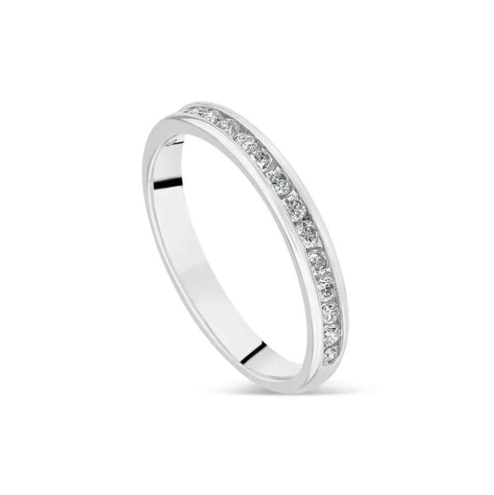 Platinum 2.5mm 0.20ct Diamond Channel Set Wedding Ring