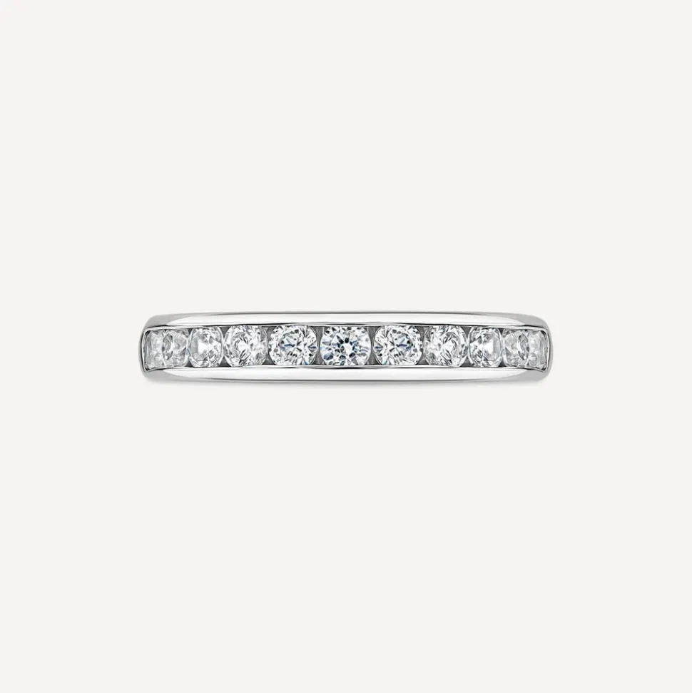 Platinum 3.5mm 0.60ct Diamond Channel Set Wedding Ring