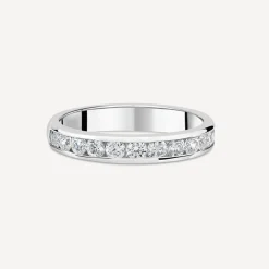 Platinum 3.5mm 0.60ct Diamond Channel Set Wedding Ring