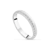 Platinum 3mm 0.20ct Diamond Offset Wedding Ring