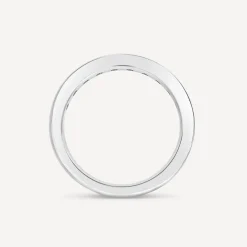 Platinum 3mm 0.50ct Diamond Pave Wedding Ring