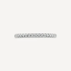 Platinum 1.7mm 0.15ct Diamond Triangle Claw Wedding Ring