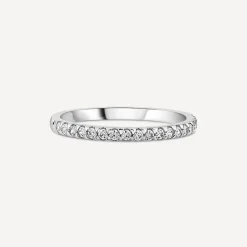 Platinum 1.7mm 0.15ct Diamond Triangle Claw Wedding Ring