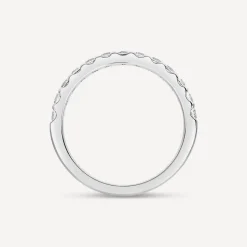 Platinum 2.5mm 0.45ct Diamond Triangle Claw Wedding Ring