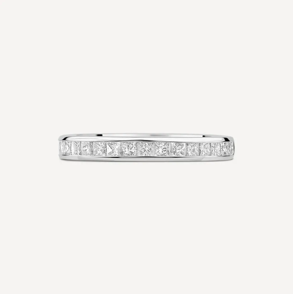 Platinum 2.5mm 0.45ct Princess Cut Diamond Channel Set Wedding Ring