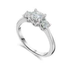 Platinum Three Stone 1 Carat Graduated Diamond Ring