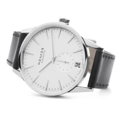 Pre-Owned NOMOS Glashutte Zurich 39.8mm White Dial Black Leather Strap Watch