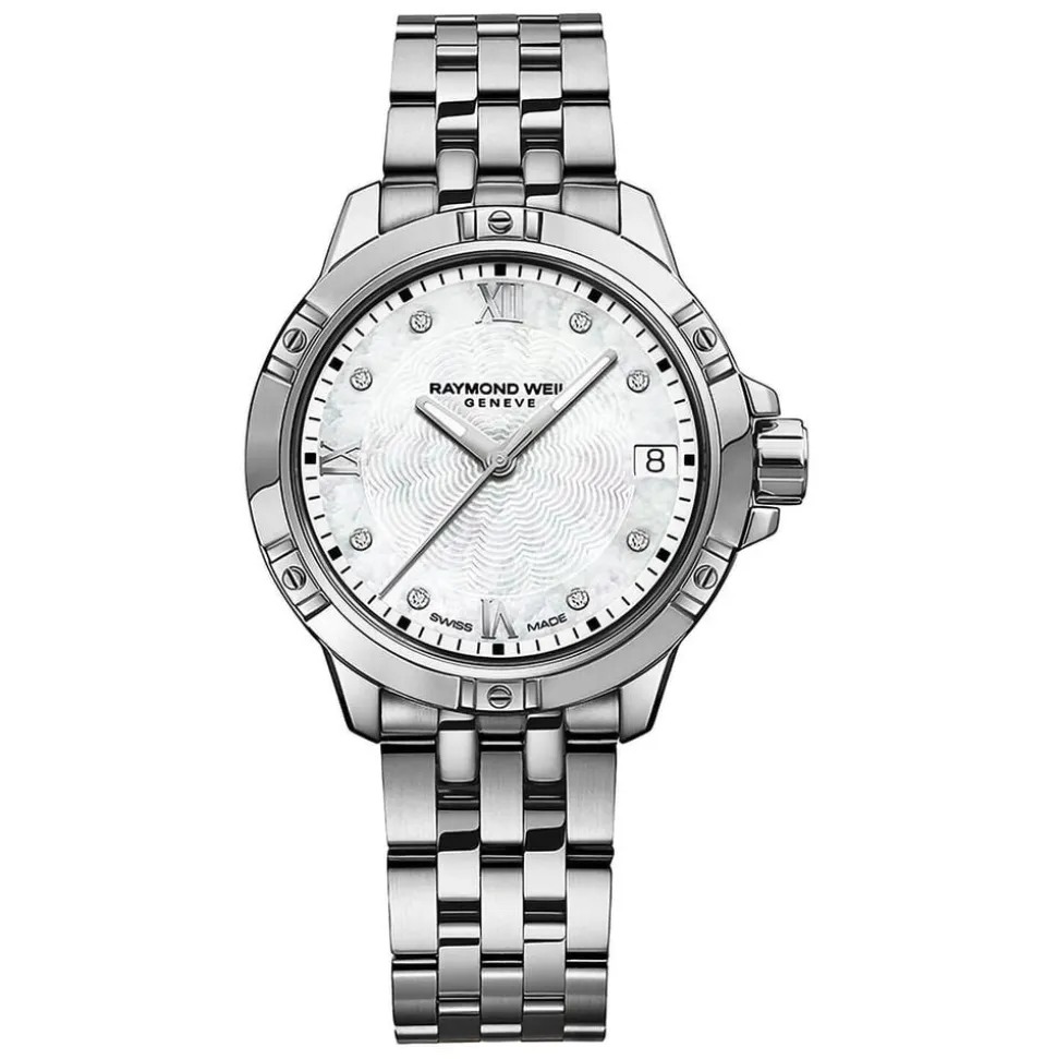 Pre-Owned Raymond Weil Tango 30mm MOP Dial Diamond Dots Stainless Steel Bracelet Watch