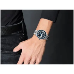 Rado Captain Cook 42MM Blue Sunray Dial Blue Bezel Bracelet Watch