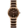 Rado Centrix Automatic Diamonds 30.5mm Brown Diamond Dot Dial Bracelet Watch