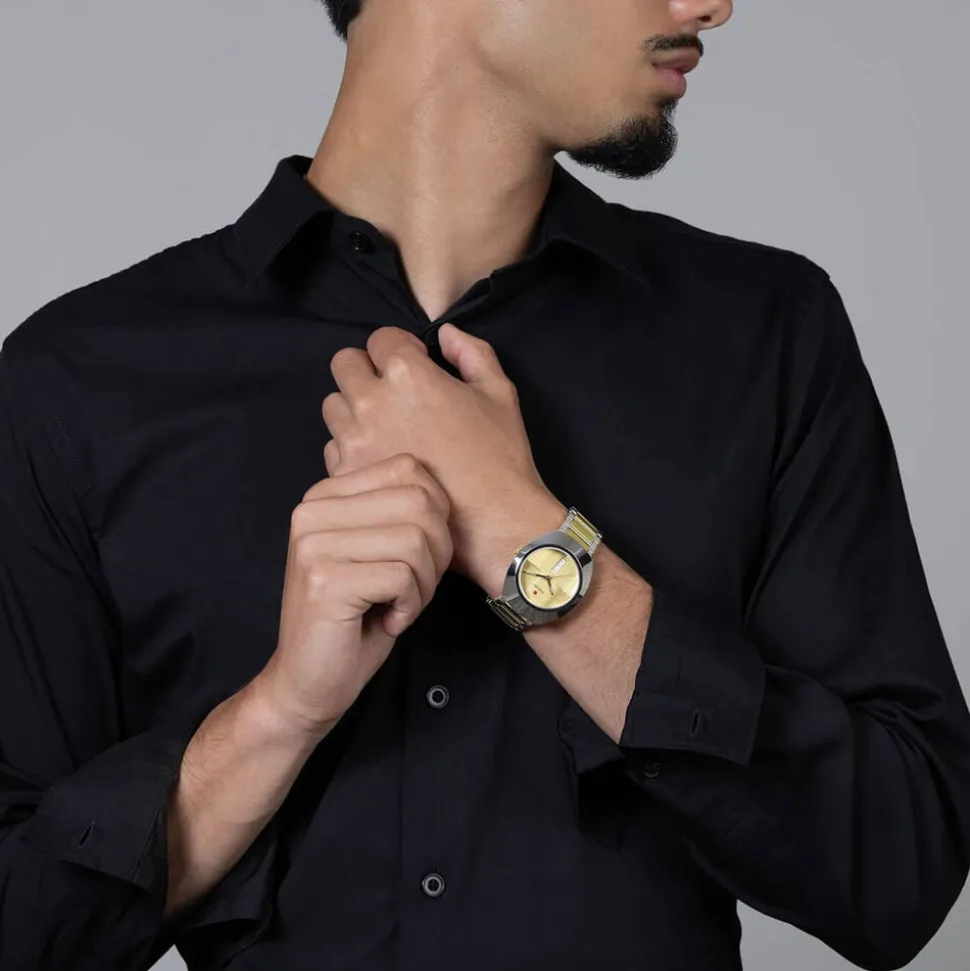 Rado DiaStar Original Automatic 38mm Yellow Gold Dial Two-Toned Steel Bracelet Watch