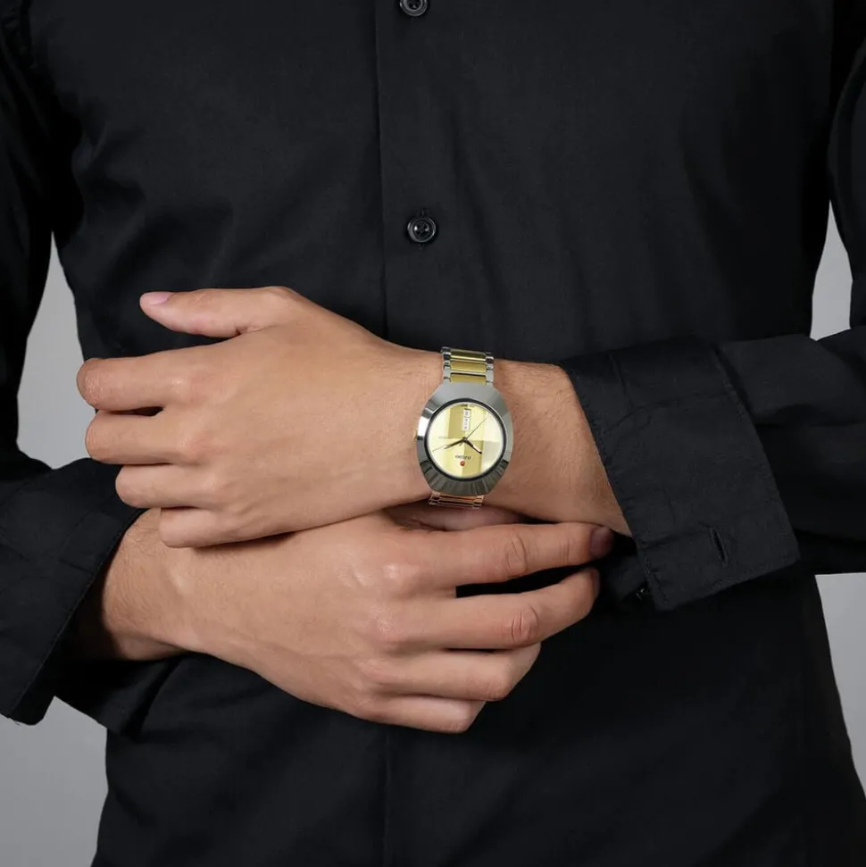 Rado DiaStar Original Automatic 38mm Yellow Gold Dial Two-Toned Steel Bracelet Watch