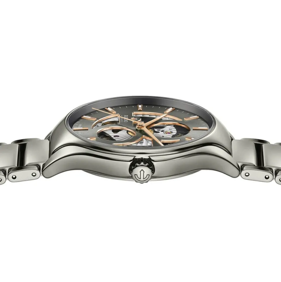 Rado True Round Automatic Open Heart 40mm Grey Dial High-Tech Ceramic Bracelet Watch