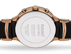 Rado Xl Centrix Rose Black Chronograph Rose Black Ceramic Bracelet Watch