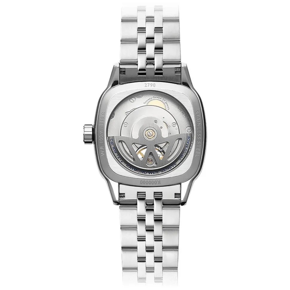 Raymond Weil Freelancer Calibre RW1212 Automatic 40x40mm Green Dial Steel Bracelet Watch