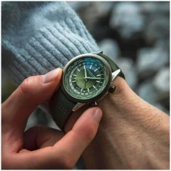 Raymond Weil Freelancer 40.5mm GMT Green Dial & Strap Watch