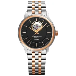Raymond Weil Maestro 40mm Automatic Black Dial Rose Gold PVD Case Bracelet Watch
