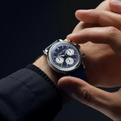 Raymond Weil Millesime Automatic Chronograph 39.5mm Midnight Blue Dial Leather Strap Watch