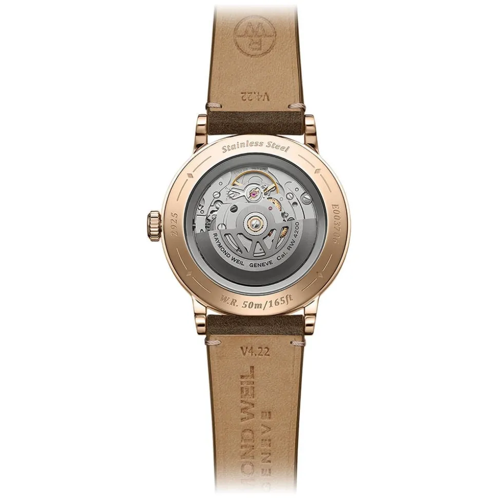 Raymond Weil Millesime 39.5mm Silver Dial Brown Leather Strap Watch