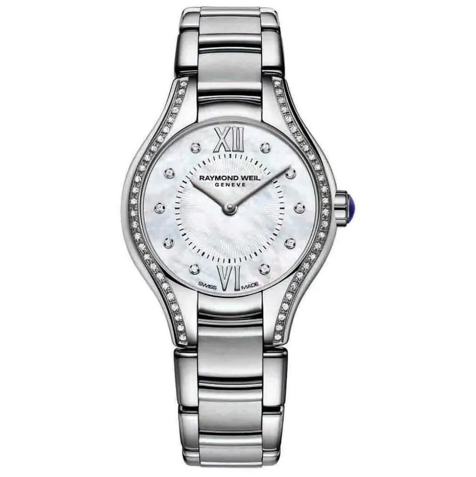 Raymond Weil Noemia White Diamond Dot Dial Stainless Steel Bracelet Watch