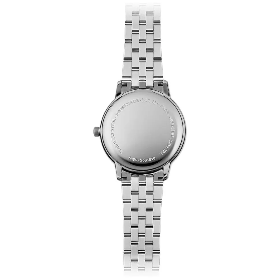 Raymond Weil Toccata 34mm Silver Dial Blue Index Diamond Bezel Watch