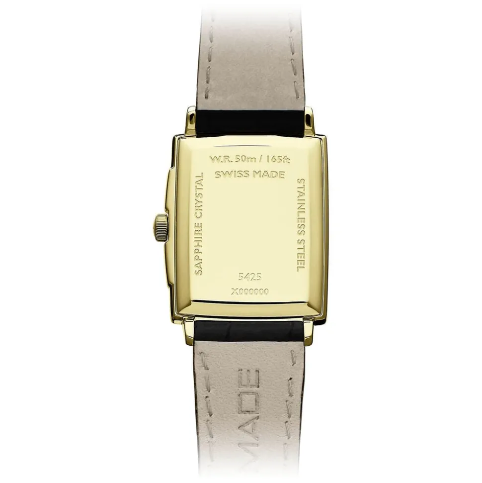 Raymond Weil Toccata 29x37mm Quartz White Dial Gold PVD Case Black Strap Watch