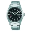 Seiko 5 Sports Field 39.4mm Black Dial Bracelet Watch