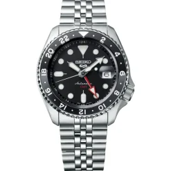 Seiko 5 Sports "Black Grape" 42.5mm Black Dial Bracelet Watch