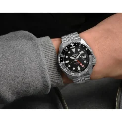 Seiko 5 Sports "Black Grape" 42.5mm Black Dial Bracelet Watch