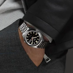 Seiko 5 Sports SNXS ‘Deep black wash’ Classic Sports 37.4mm Black Dial Steel Bracelet Watch