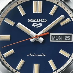 Seiko 5 Sports SNXS ReInterpretation 37mm Blue Dial Steel Bracelet Watch