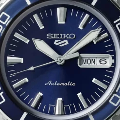 Seiko 5 Sports SNZH ReInterpretation Bluetone Redux 42.5mm Blue Dial Steel Bracelet Watch