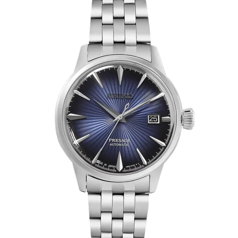Seiko Presage Basic Line Collection 40.5mm Blue Dial Steel Mens Watch
