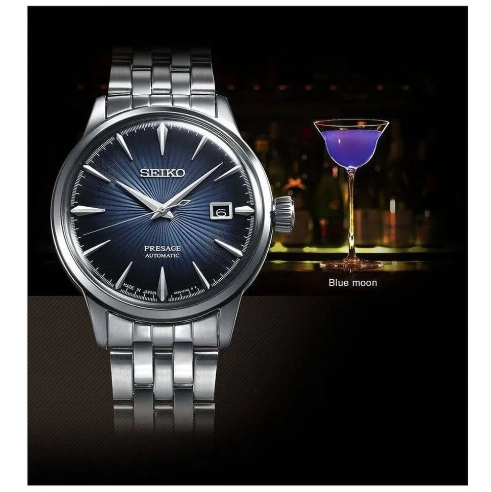 Seiko Presage Basic Line Collection 40.5mm Blue Dial Steel Mens Watch