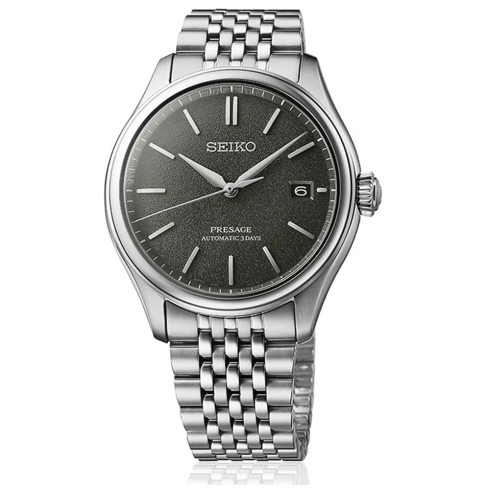 Seiko Presage Classic Series 'Sensaicha' 40mm Green Dial Steel Bracelet Watch