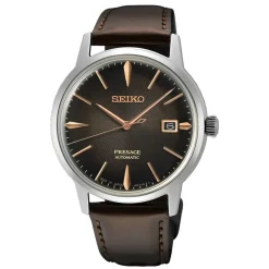 Seiko Presage Cocktail Time: “The Irish Coffee”39.5mm Brown Dial Leather Strap Watch