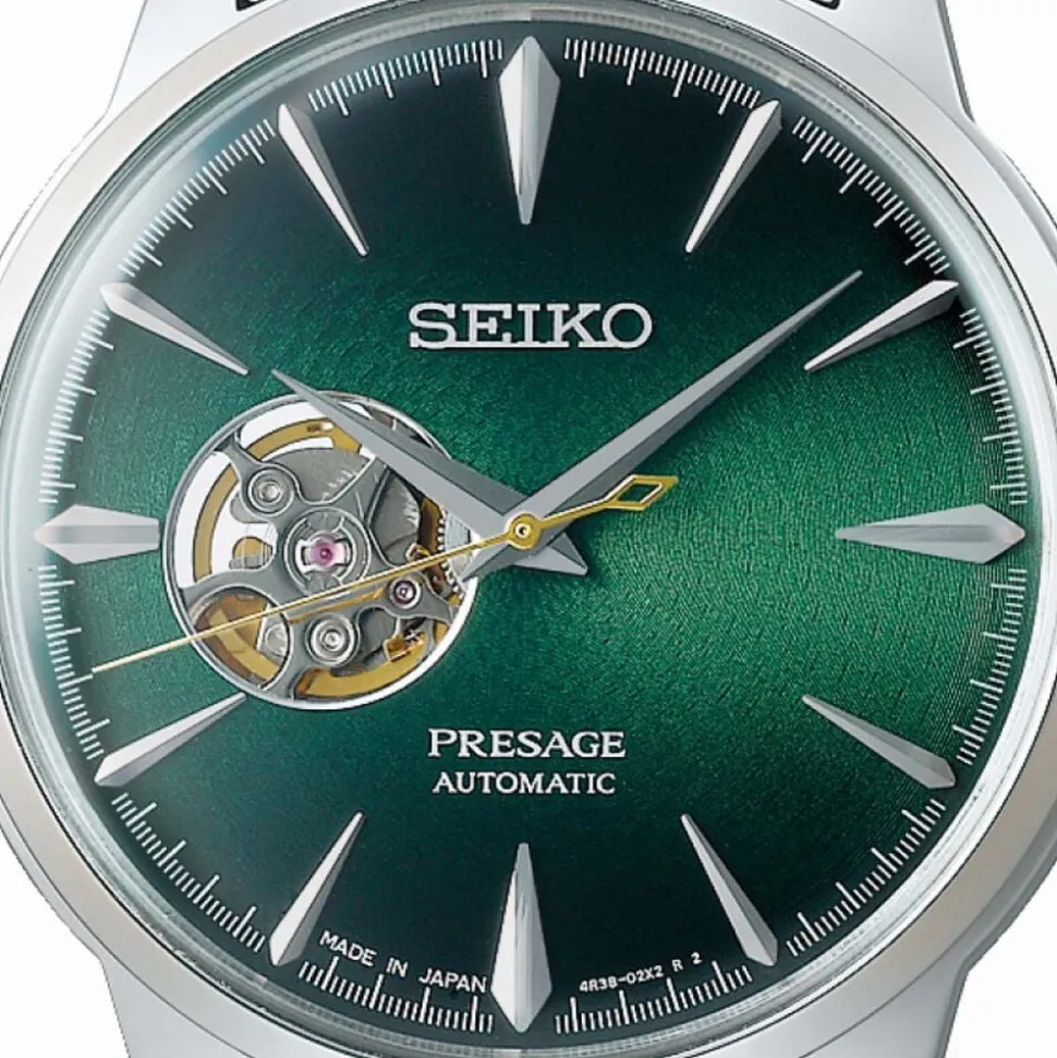 Seiko Presage Cocktail Time Grasshopper 40.5mm Green Dial Bracelet Watch