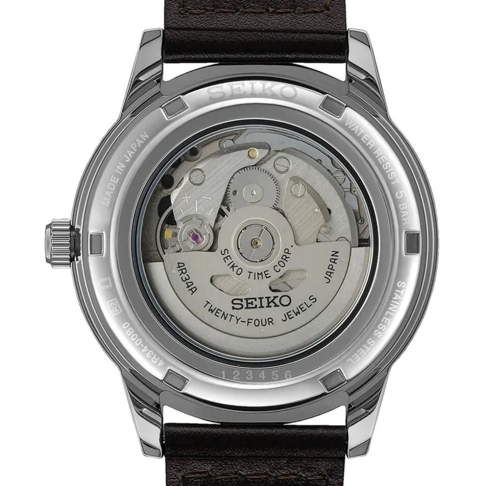 Seiko Presage Style 60's 40.8mm Brown Dial & Leather Strap Watch