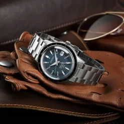 Seiko Presage Style60's GMT 40.75mm Petrol Blue Dial Stainless Steel Bracelet Watch