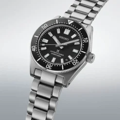 Seiko Prospex 1965 Revival Diver&rsquo;s 40mm Cove Black Dial Steel Bracelet Watch