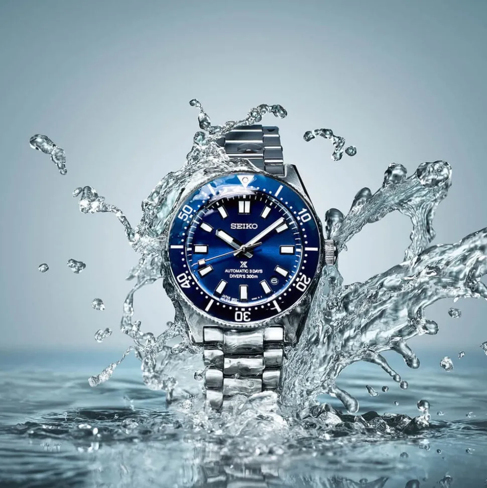 Seiko Prospex 1965 Revival Diver’s 40mm Scuba Blue Dial Steel Bracelet Watch