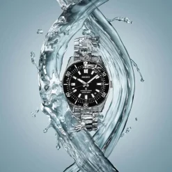 Seiko Prospex 1965 Revival Diver&rsquo;s 40mm Cove Black Dial Steel Bracelet Watch